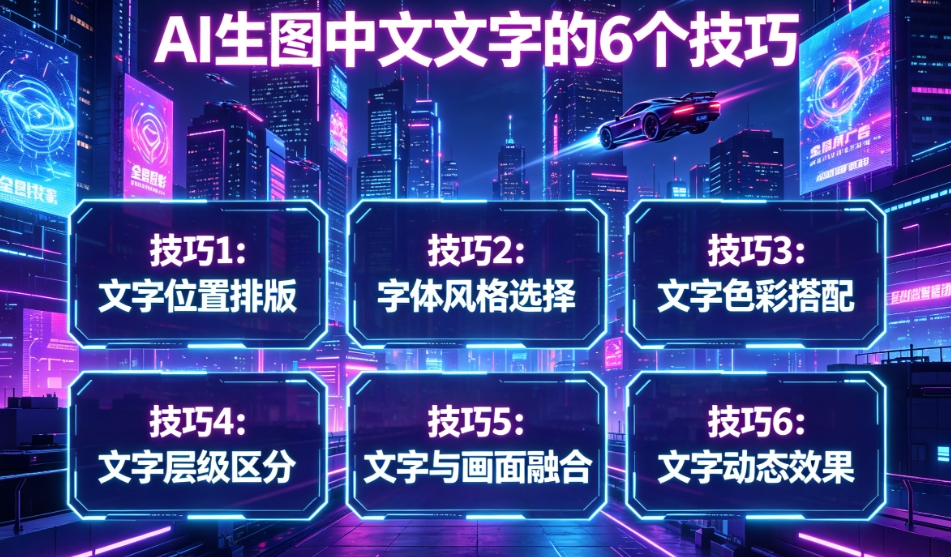 AI生图中文文字的 6 个技巧