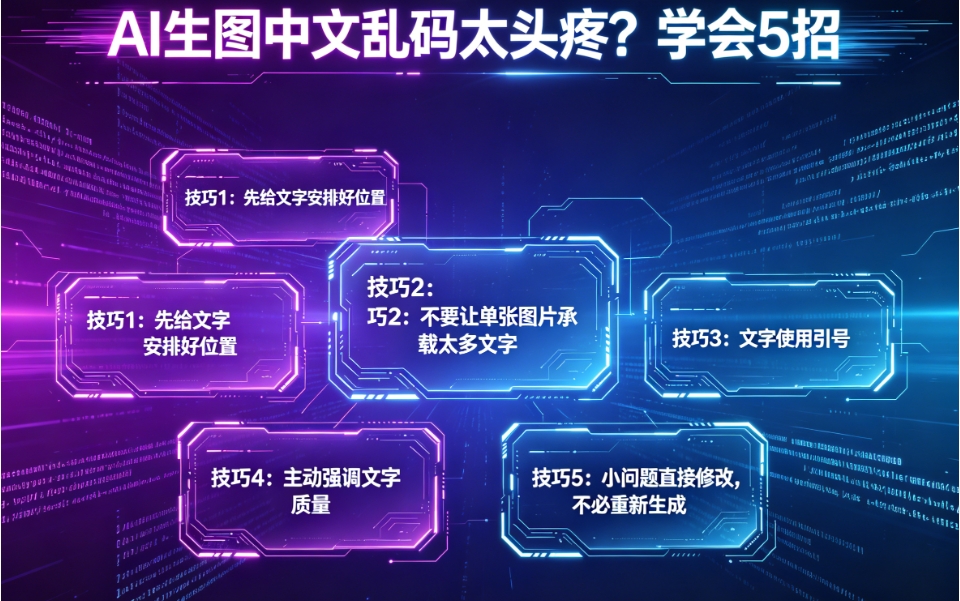 AI生图中文乱码太头疼？ 学会这5招