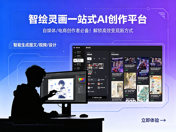 自媒体/电商创作者必备！智绘灵画一站式AI创作平台，解锁高效变现新方式